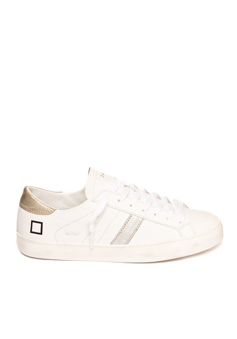 Sneaker hill low bianco/platino D.A.T.E. | HILL LOW DCALF-WHT/PLTN